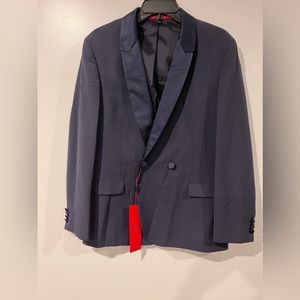 Hugo Boss Blue Tuxedo Suit Jacket